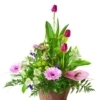 Cesta de Flores Rosadas